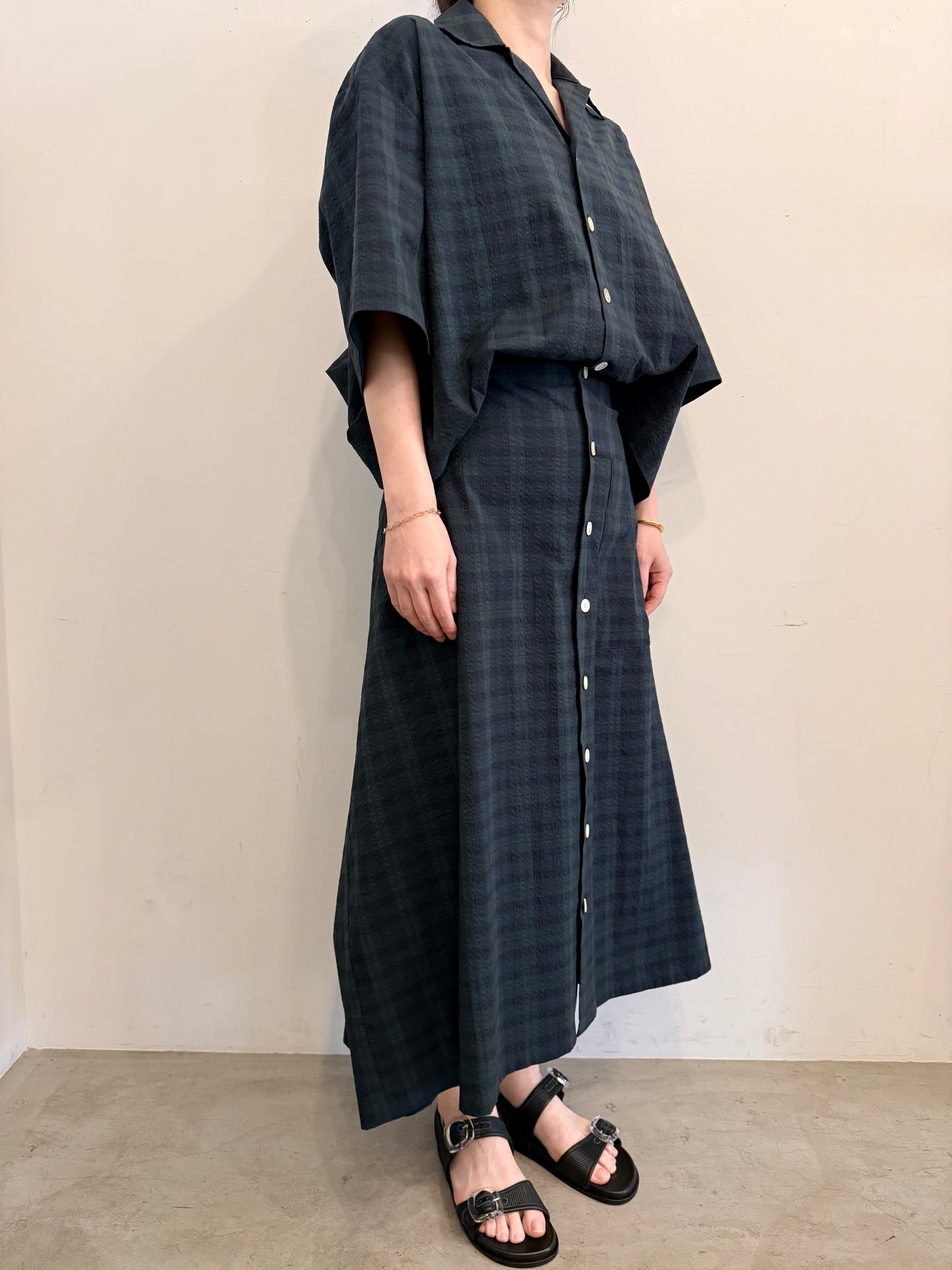 dahl'ia  SEERSUCKER DRESS（DOP-281CM）