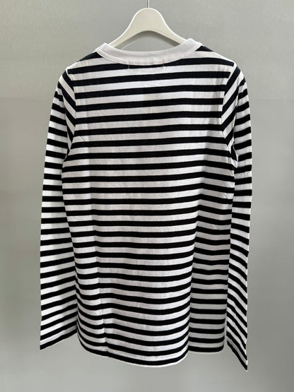 R&D.M.Co- GAUZE BORDER L/T SHIRT（7356）