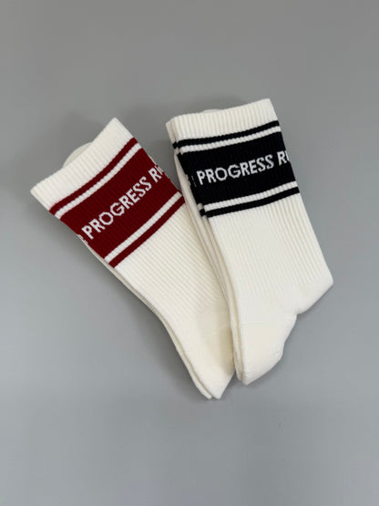 PROGRESS RUNNING CLUB Wide Line Running Socks（TC9）for unisex