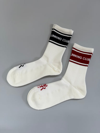 PROGRESS RUNNING CLUB Wide Line Running Socks（TC9）for unisex