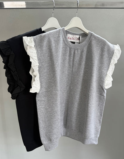 dahl'ia  frill sweat vest （HD-130）