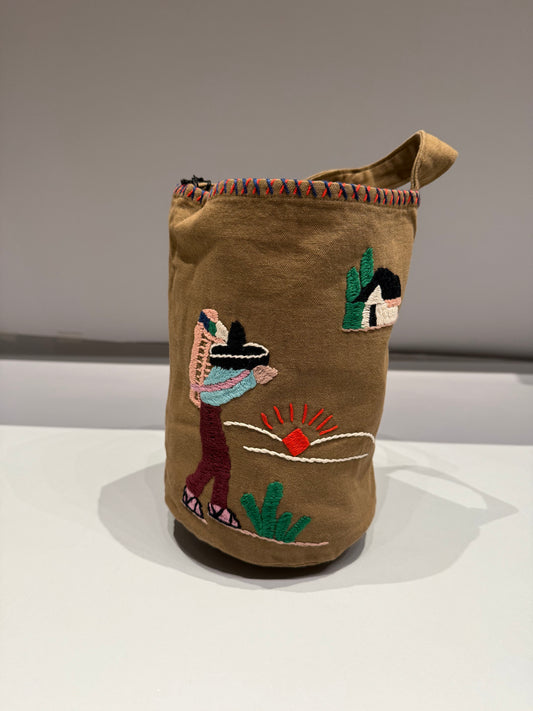 dahl'ia  embroidery bag（DBA-52）M size