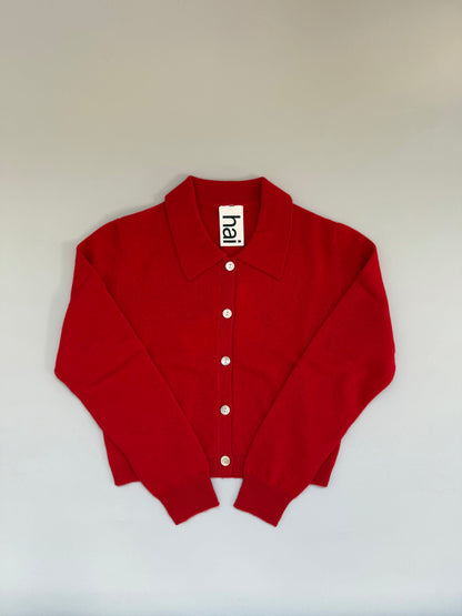 hai Shirt Collar Cardigan