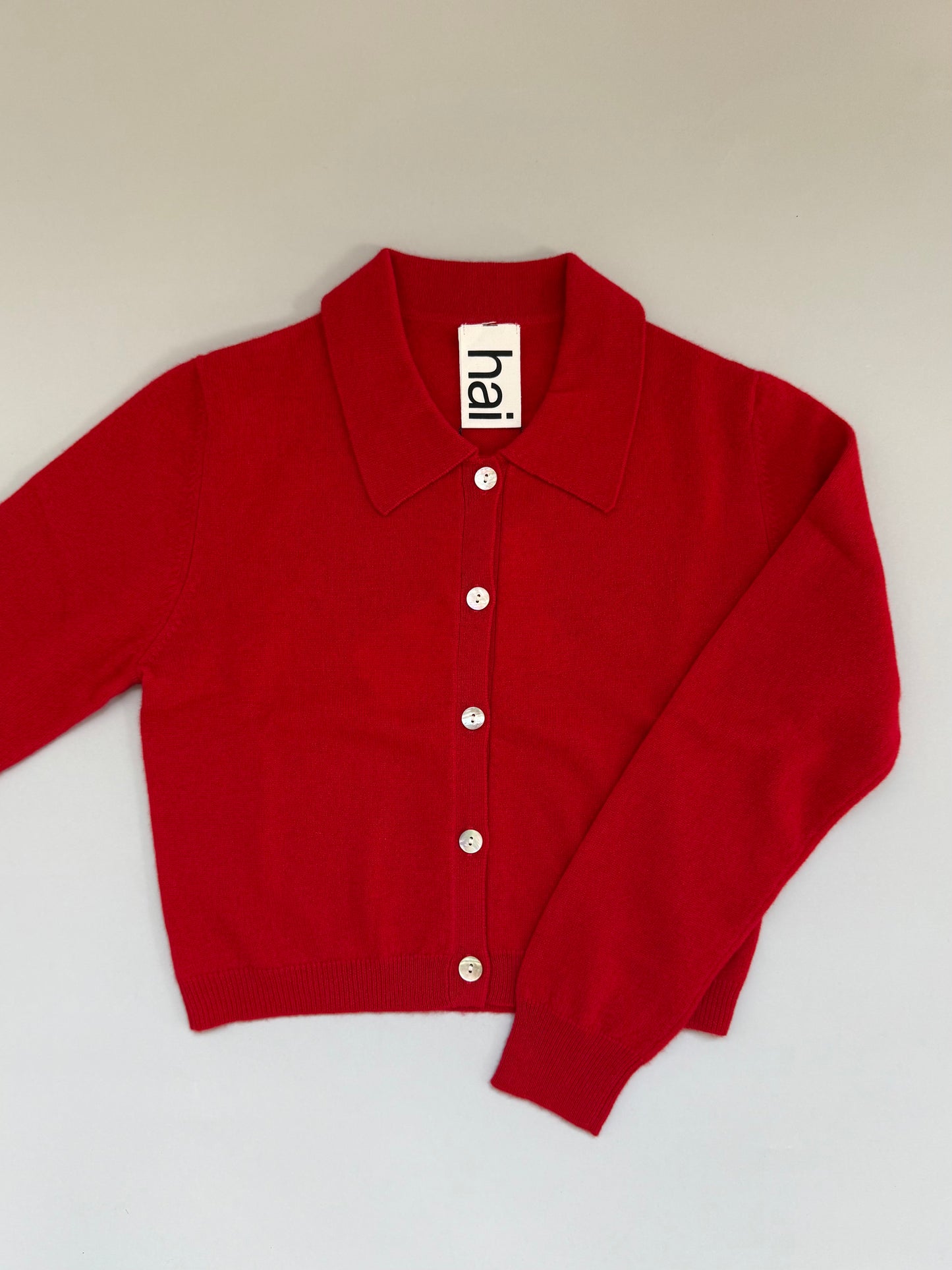 hai Shirt Collar Cardigan