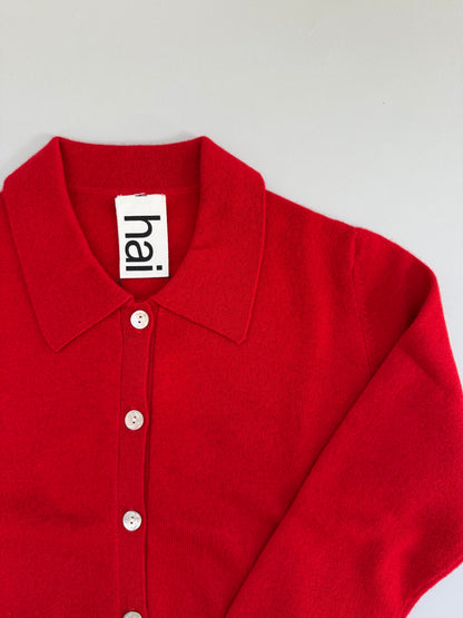 hai Shirt Collar Cardigan