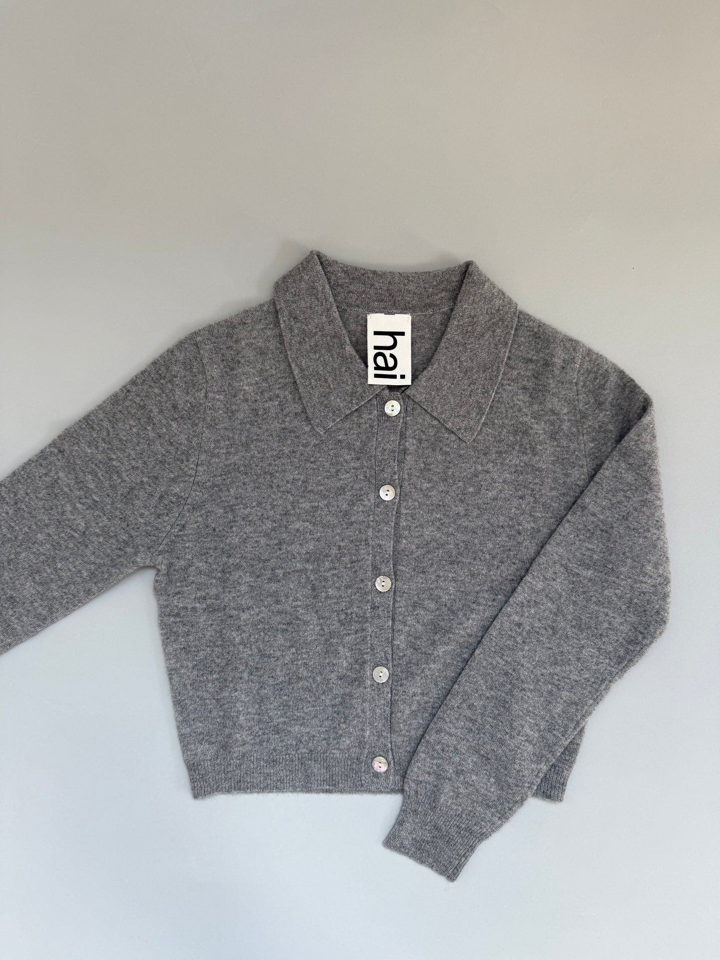 hai Shirt Collar Cardigan