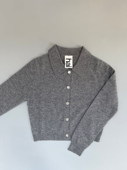 hai Shirt Collar Cardigan