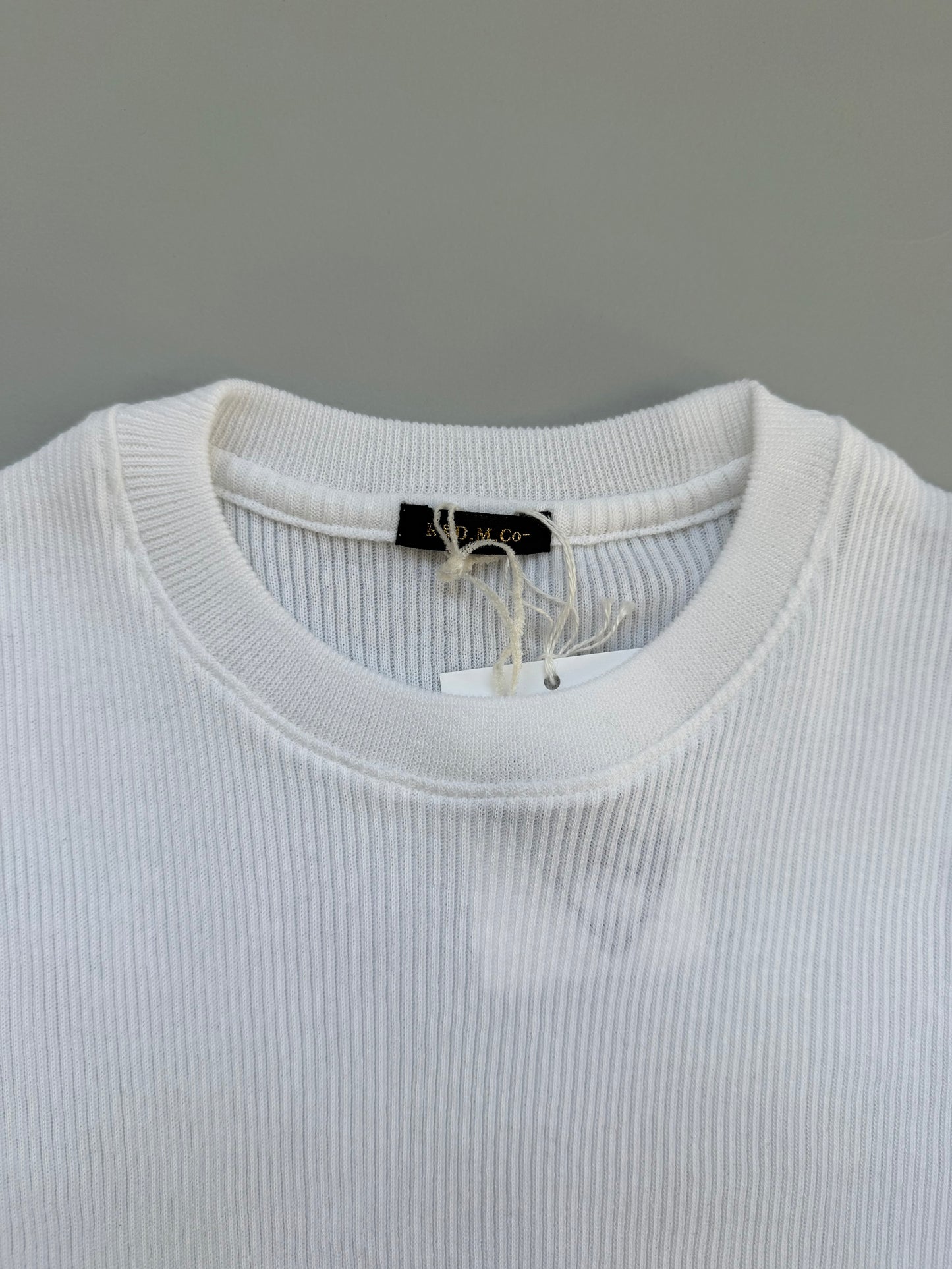 R&D.M.Co- RIB KNIT&SEW CREW NECK SHIRT（7788）