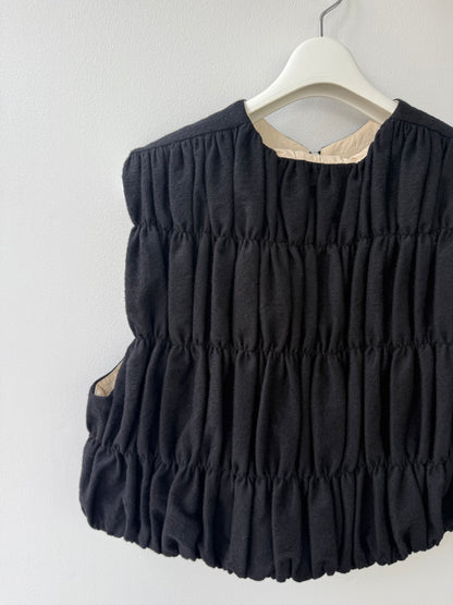 R&D.M.Co- COTTON WOOL SHIRRING VEST（7701）