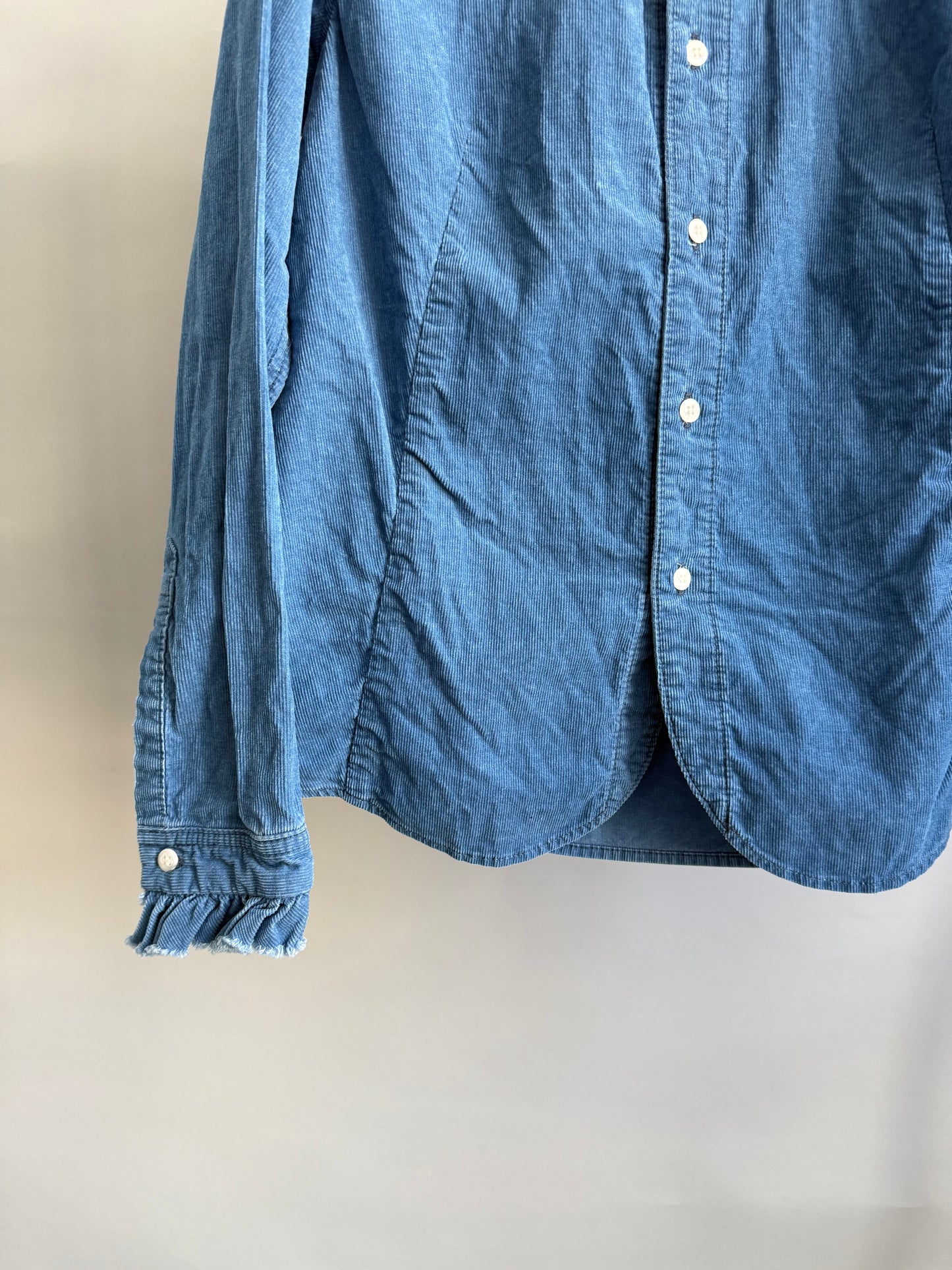R&D.M.Co- INDIGO L.C FRILL COLLAR SHIRT（7677）