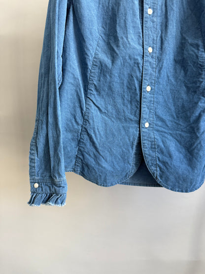 R&D.M.Co- INDIGO L.C FRILL COLLAR SHIRT（7677）