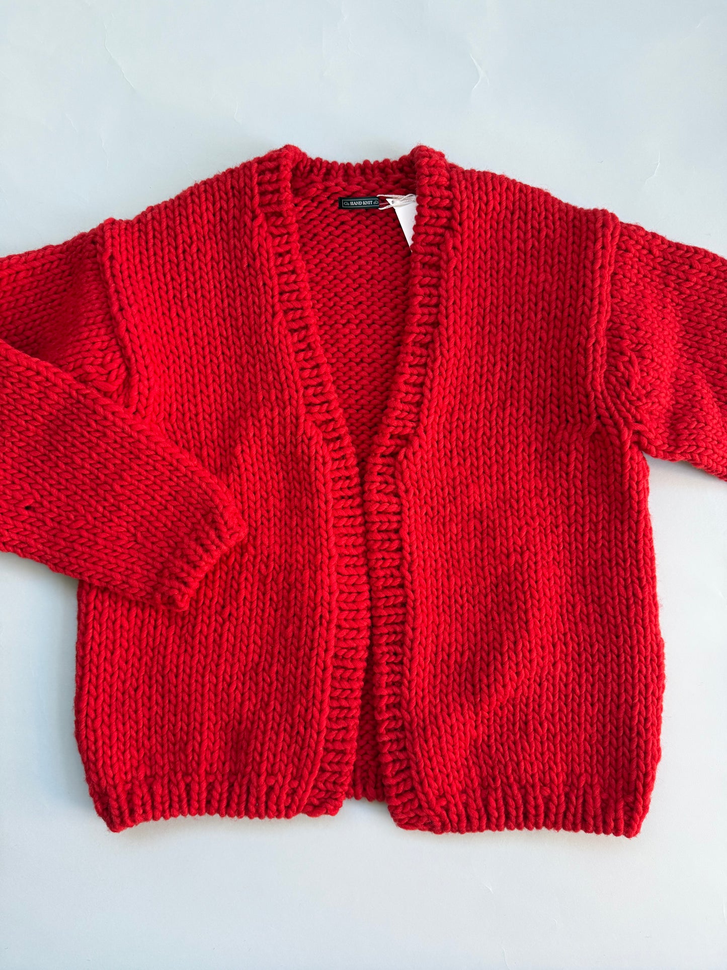 hand knitting cardigan