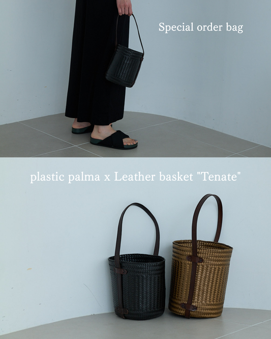 【Special order】Diminutivo Special order bag （plastic palma  x Leather basket "Tenate"）