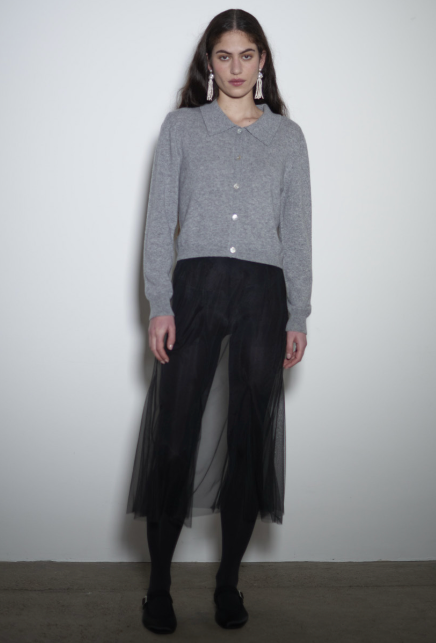 hai Shirt Collar Cardigan